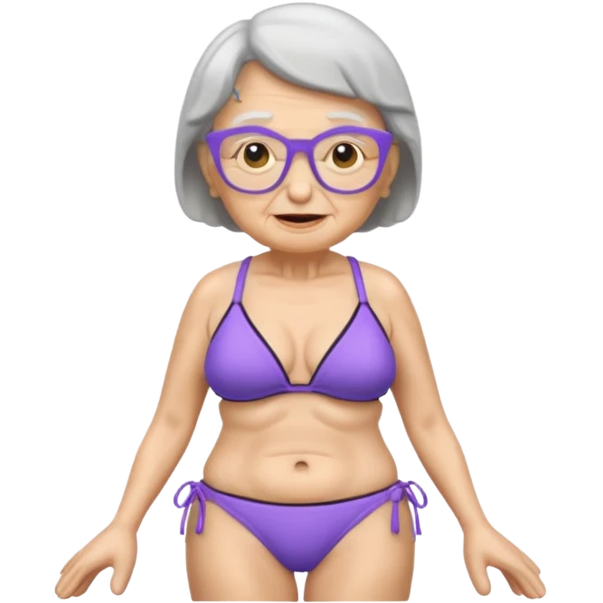 Bikini granny emoji