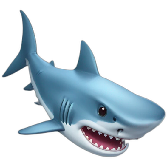Shark with a doudou emoji
