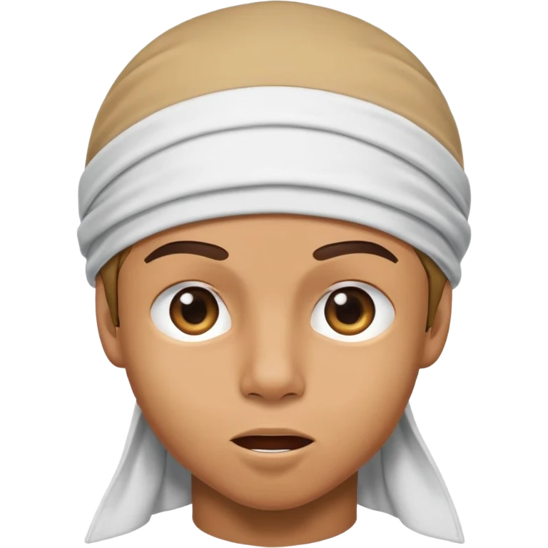 a tan boy mewing with a durag emoji