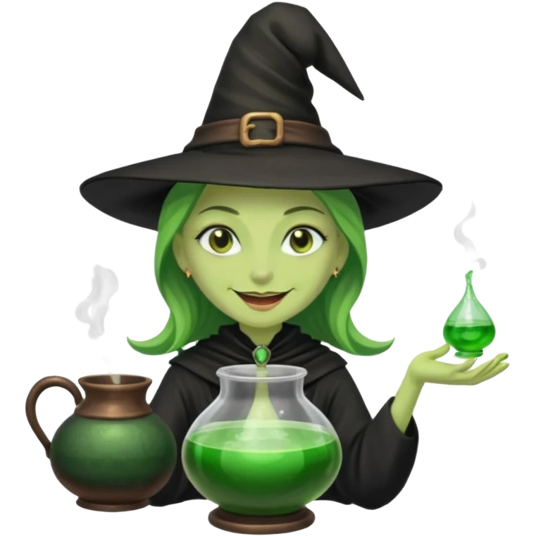 green witch cooking potion emoji