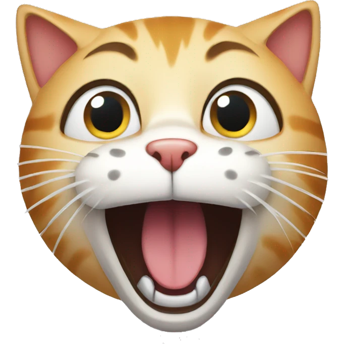 Cat shouting in shock emoji