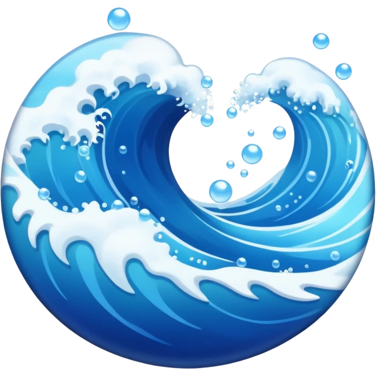 An ocean at a rolling boil with a lot of bubbles errupting from it emoji