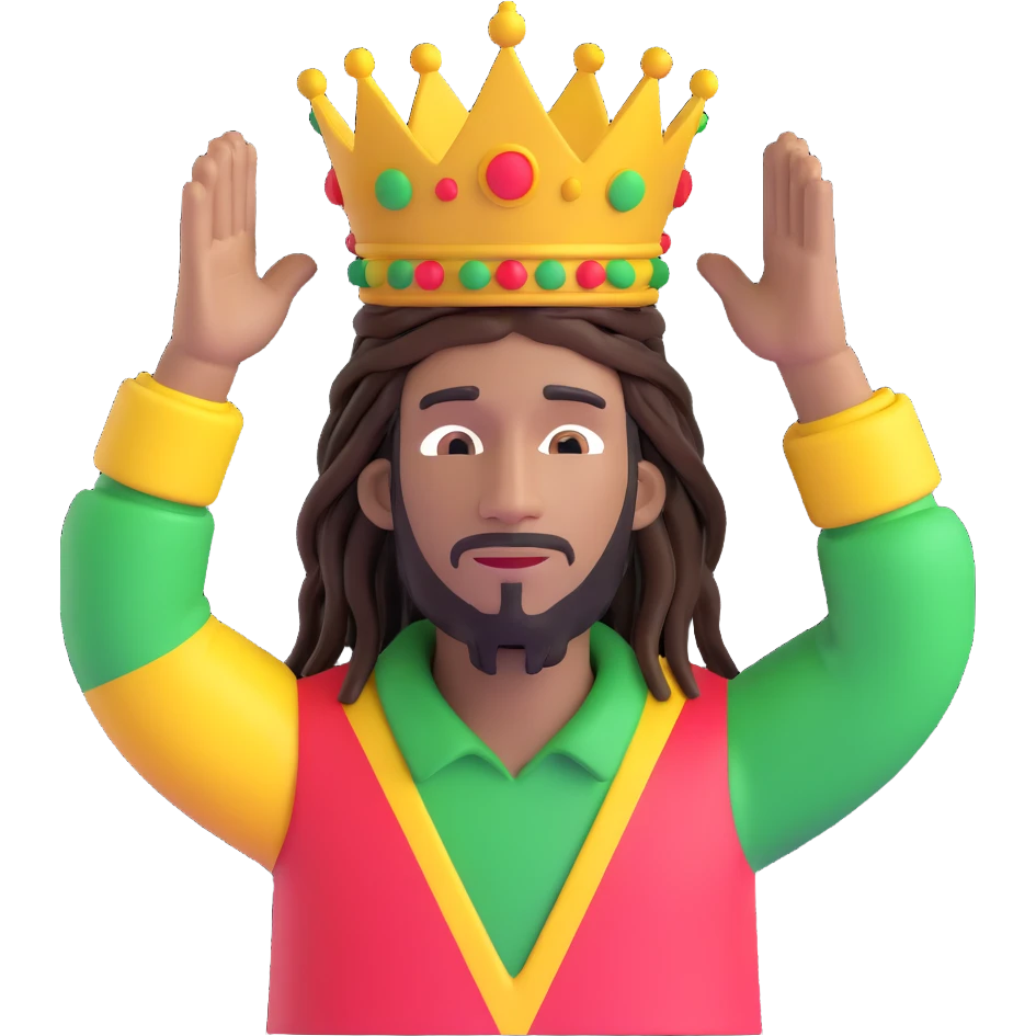 A rasta yard man bigging up di whole world 🌍🔥🤲🏾, reggae vibes 🎶, love and unity ✨💛💚❤️, every nation stand strong 🇯🇲🌐👑. emoji