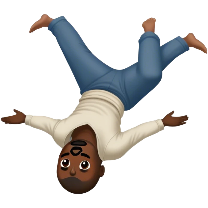 Kanye doing a back flip saying I love you emoji