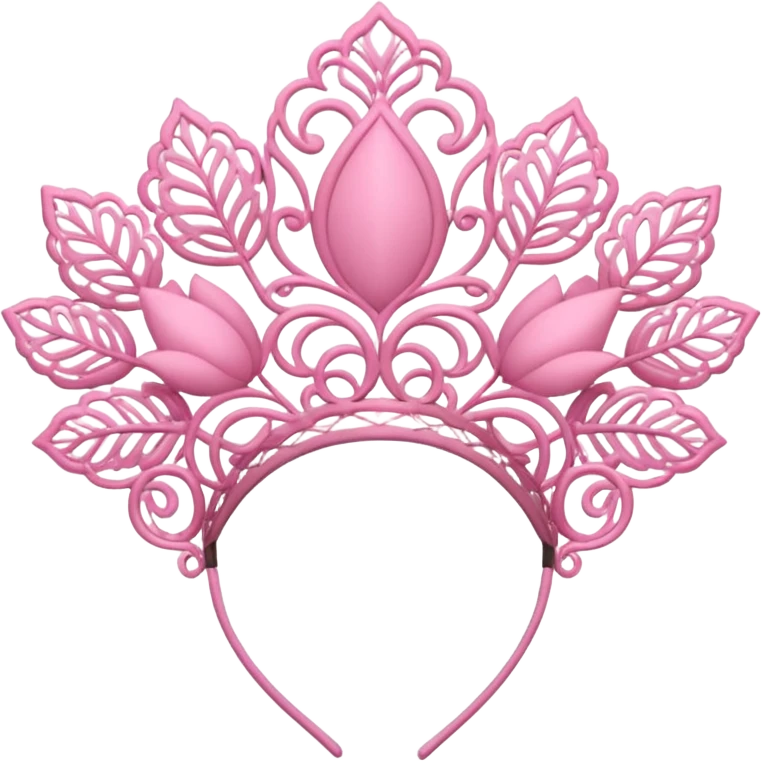 Pink dantel headpiece  emoji