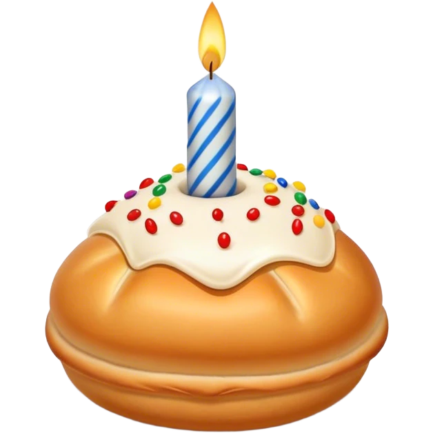 Russian pirozhki with birthday candle emoji