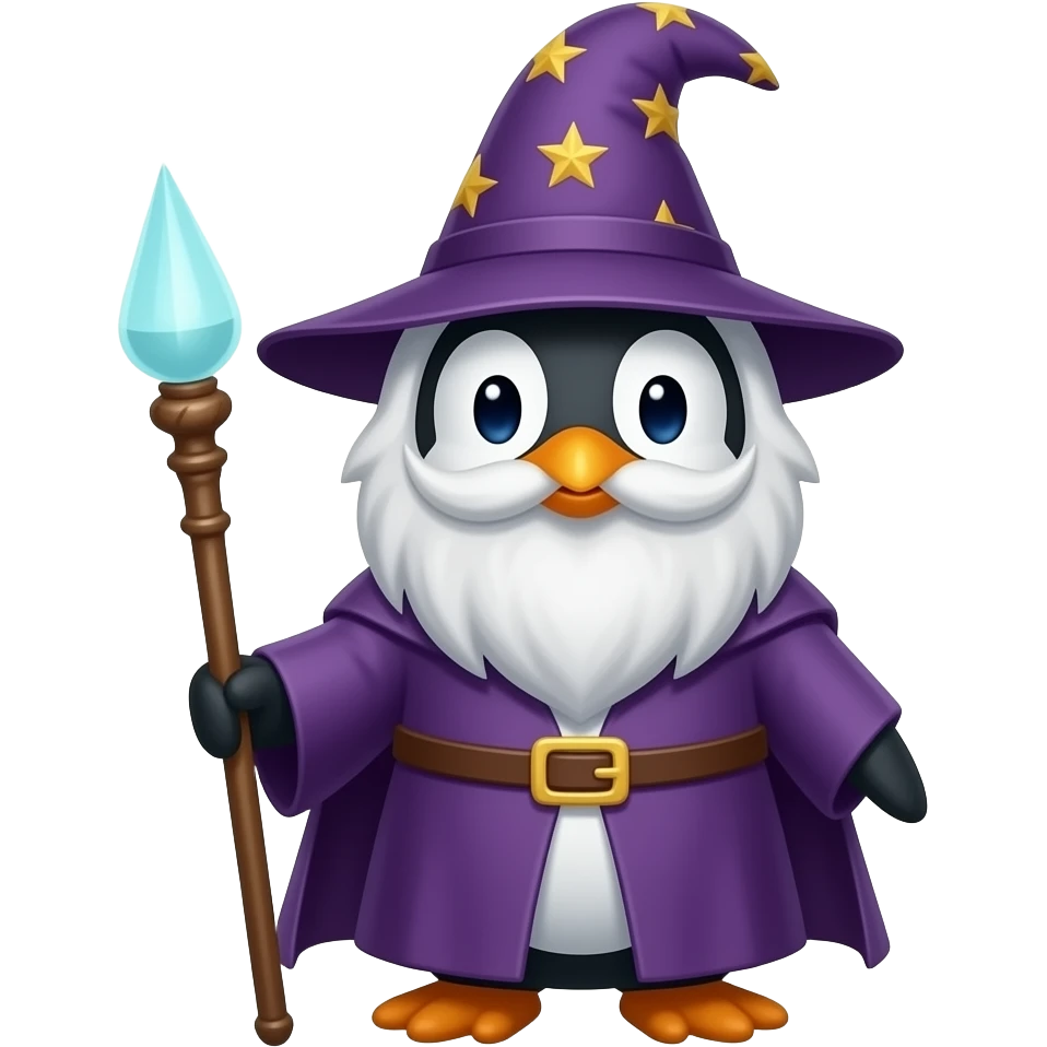 Penguin Wizard emoji
