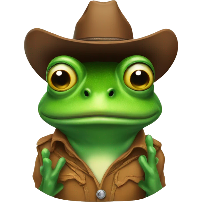 Cowboy frog emoji