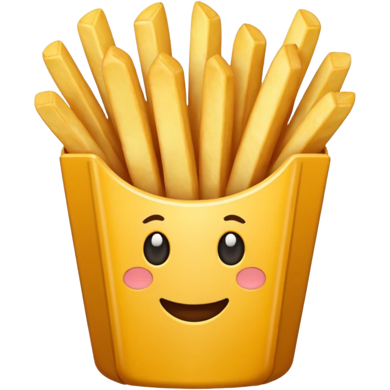 french fries without smiley emoji