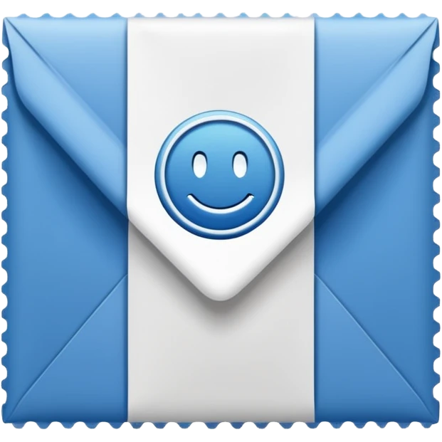 Letter with stamp on it emoji