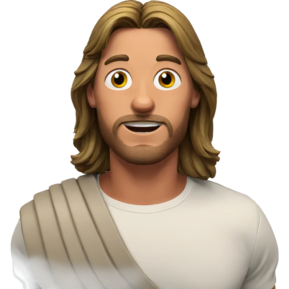 smiling male portrait on white emoji
