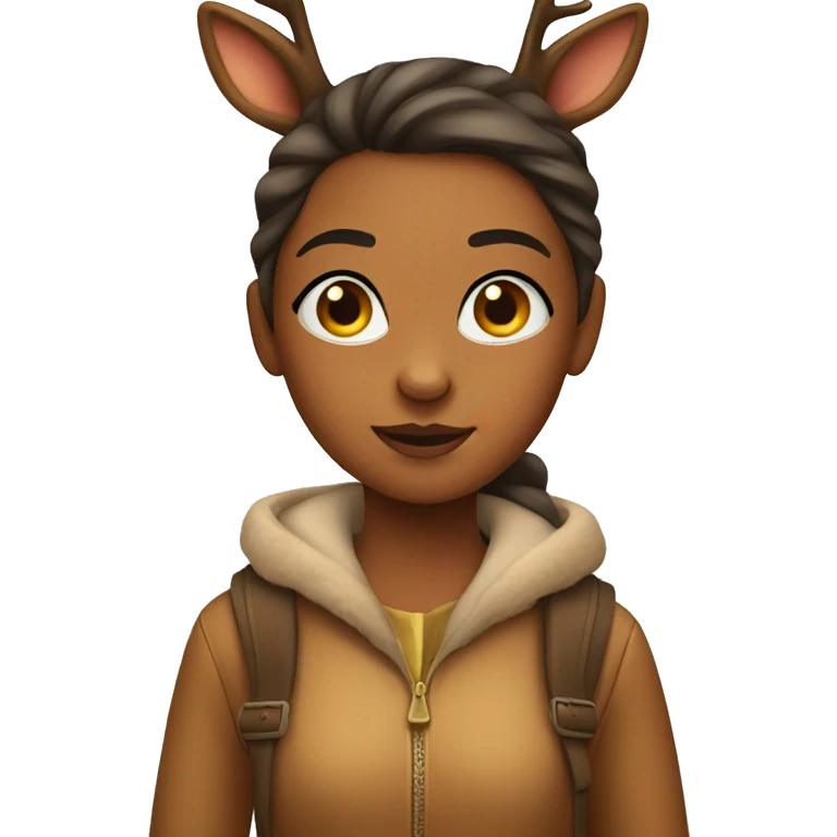 Girl dressed as a deer  emoji
