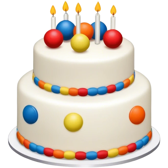 Birthday cake with softballs emoji