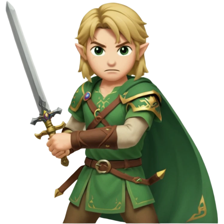 Faça um emoji com o Zelda lutando com culpa emoji