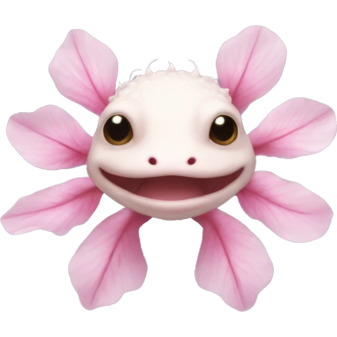 Axolotl sakura flowers emoji