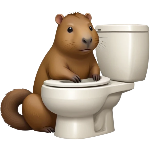 Capybara on toilet  emoji