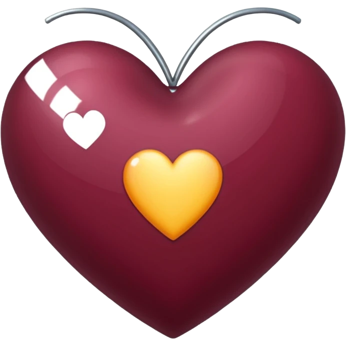 Corazón de color vinotinto, para el teclado emoji