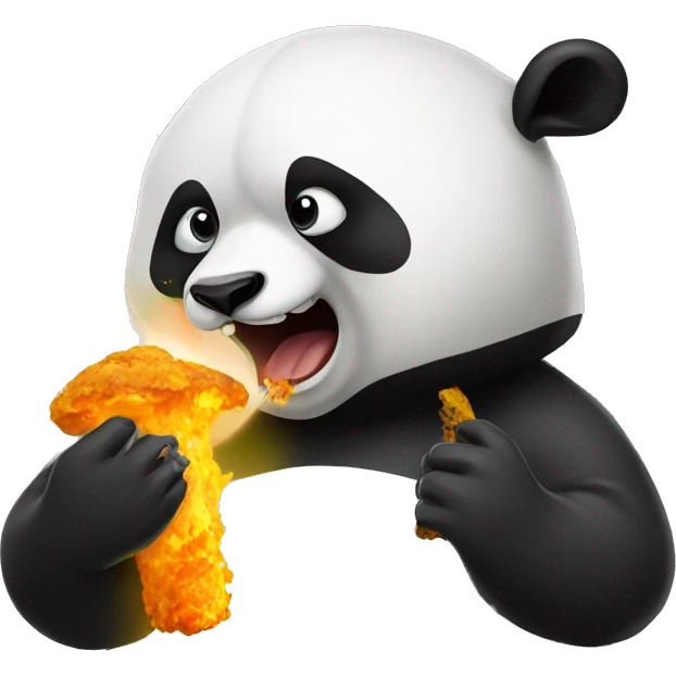Panda eating a nuke emoji