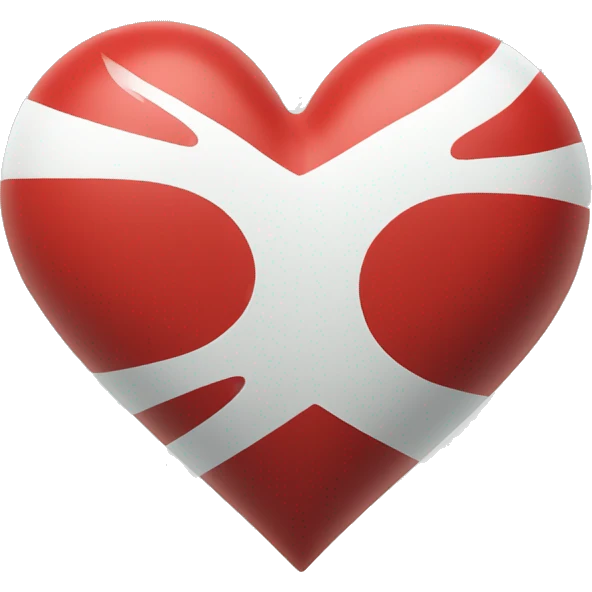 Revolving heart with red and white colour emoji