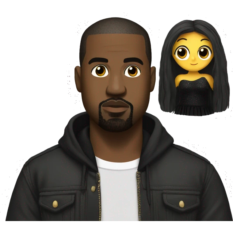 Kanye west wearing a black tutu emoji