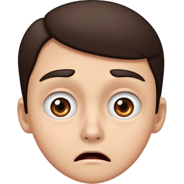 scared with one eye brow raised emoji
