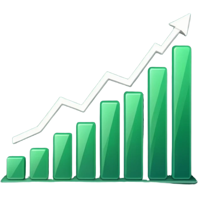 
dark green growth graph emoji