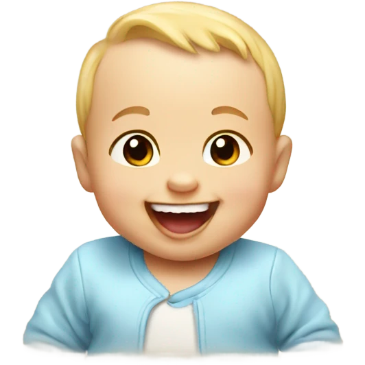 Baby laughing emoji