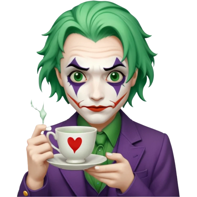 joker holding tea cup emoji