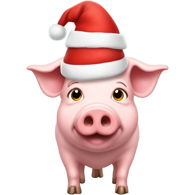 Pig with Santa hat emoji