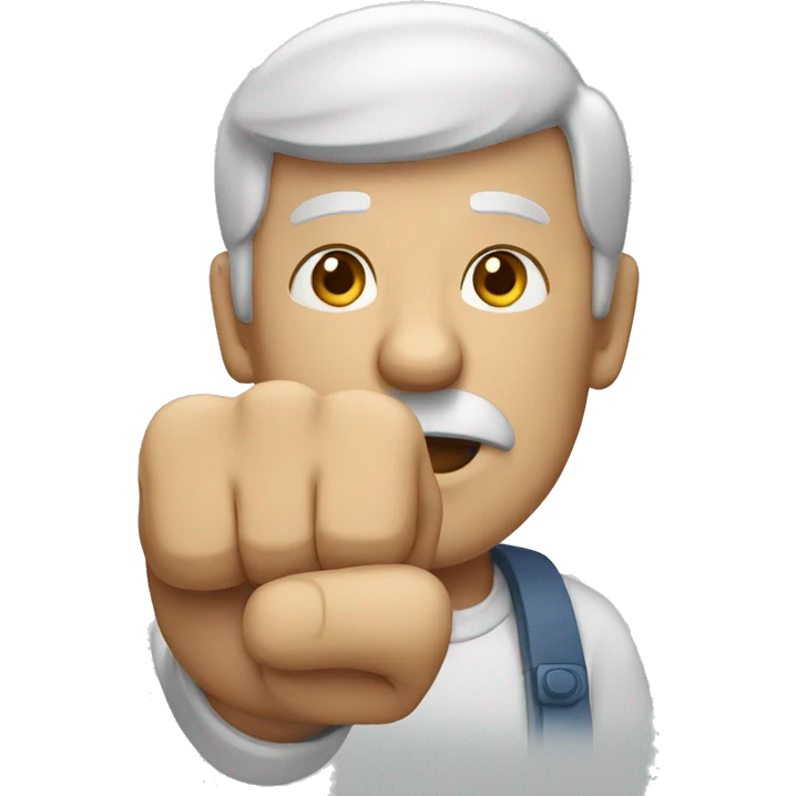 Grandpa shaking fist emoji