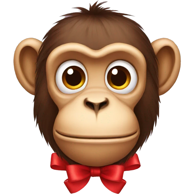 Monkey with bow emoji
