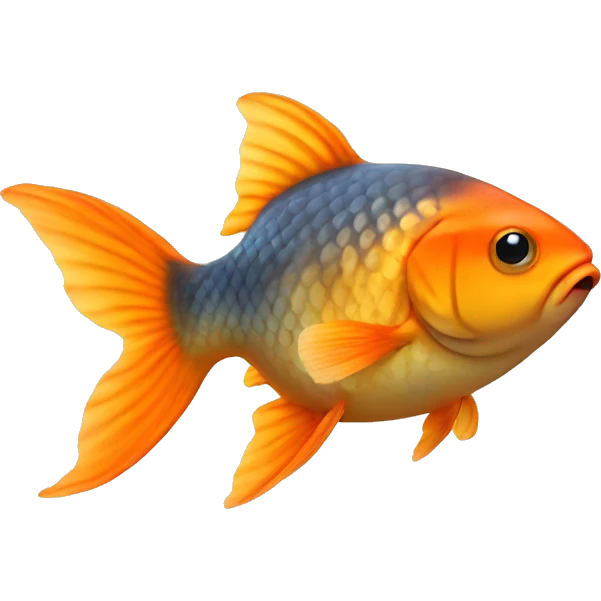 A fat goldfish emoji