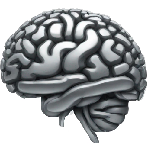 Metal brain icon emoji