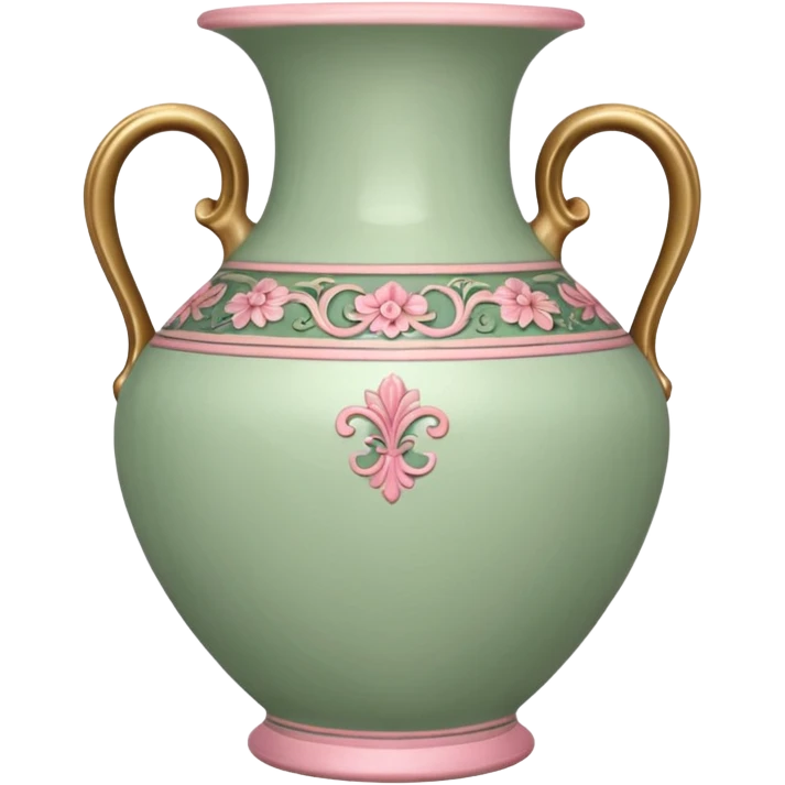 A vintage vase in sage and pink color emoji