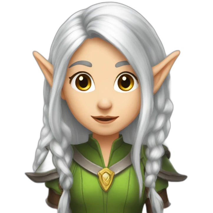 silver-hair-shy-brave-elf-girl emoji