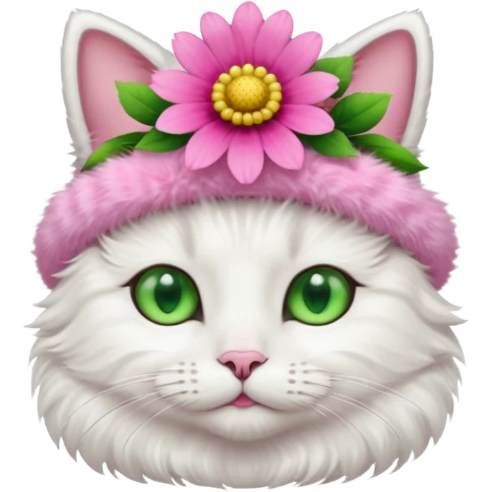Make u make a cat with the pink flower hat emoji