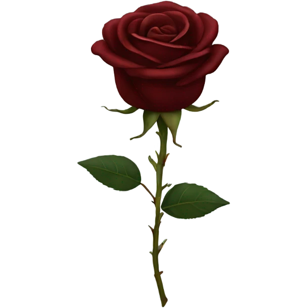 Dark red rose emoji