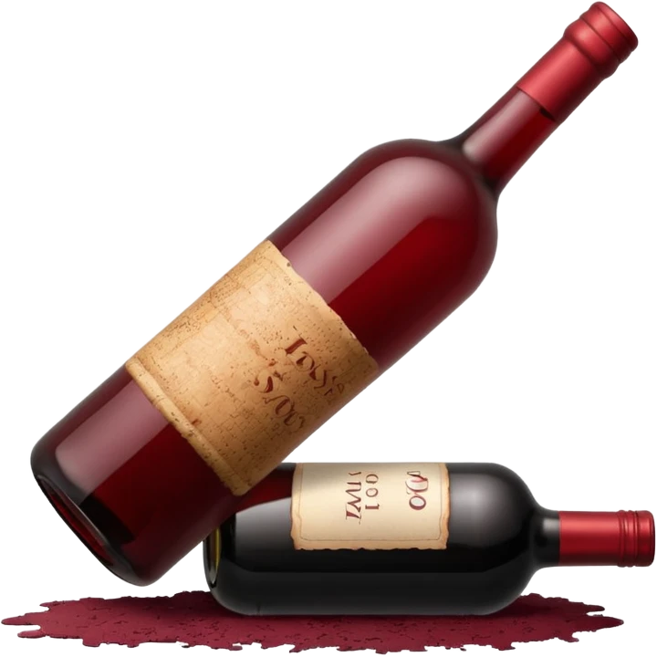 a wine bottle lying on its side rolling on the floor emoji