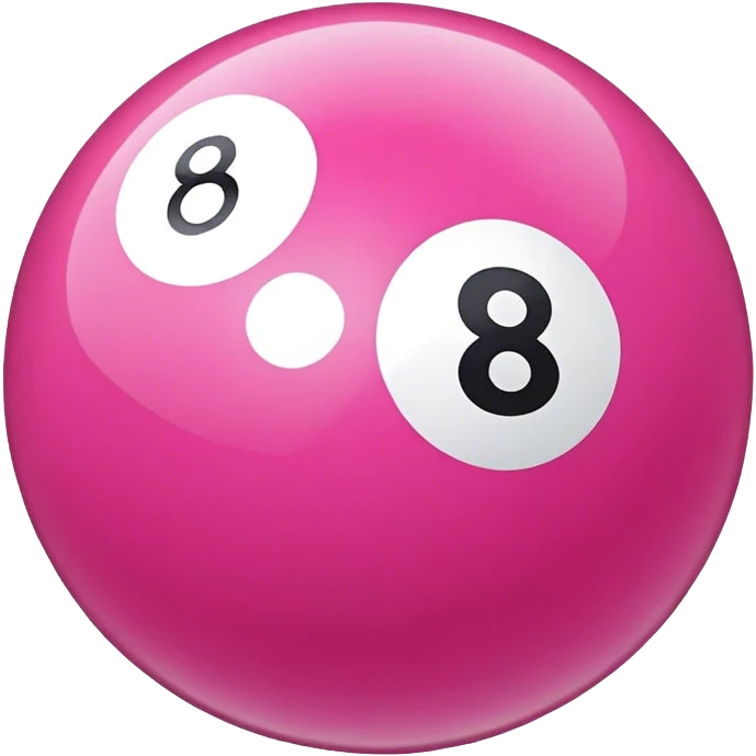 Pink 8 ball emoji