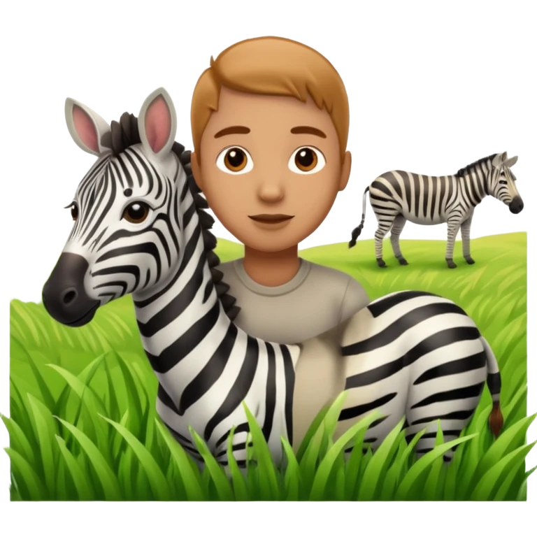 Un zebre avec un humain  emoji