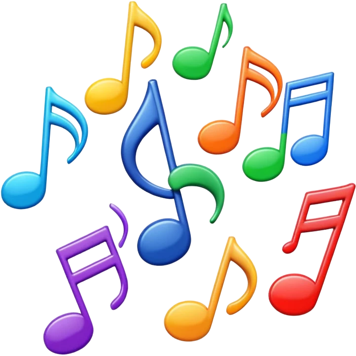 signos de musica de colores emoji