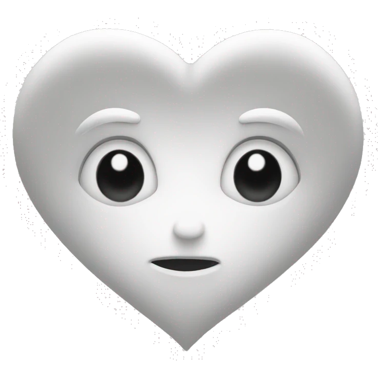A white heart emoji