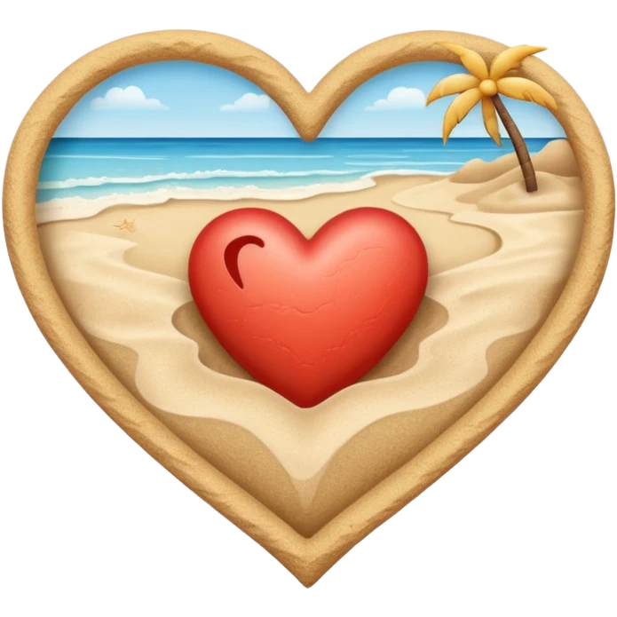 A heart with a beach inside  emoji
