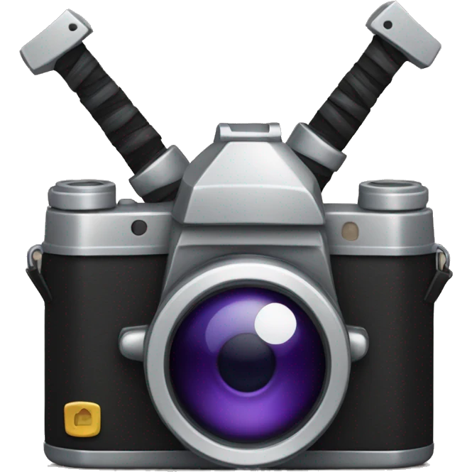Camera with two swords emoji
