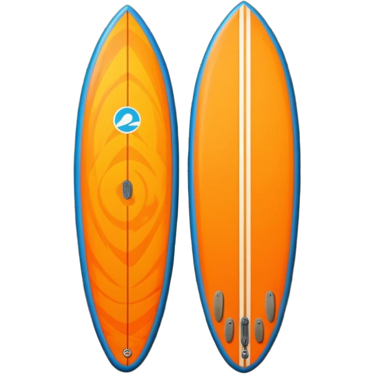 orange pattern surfboard emoji