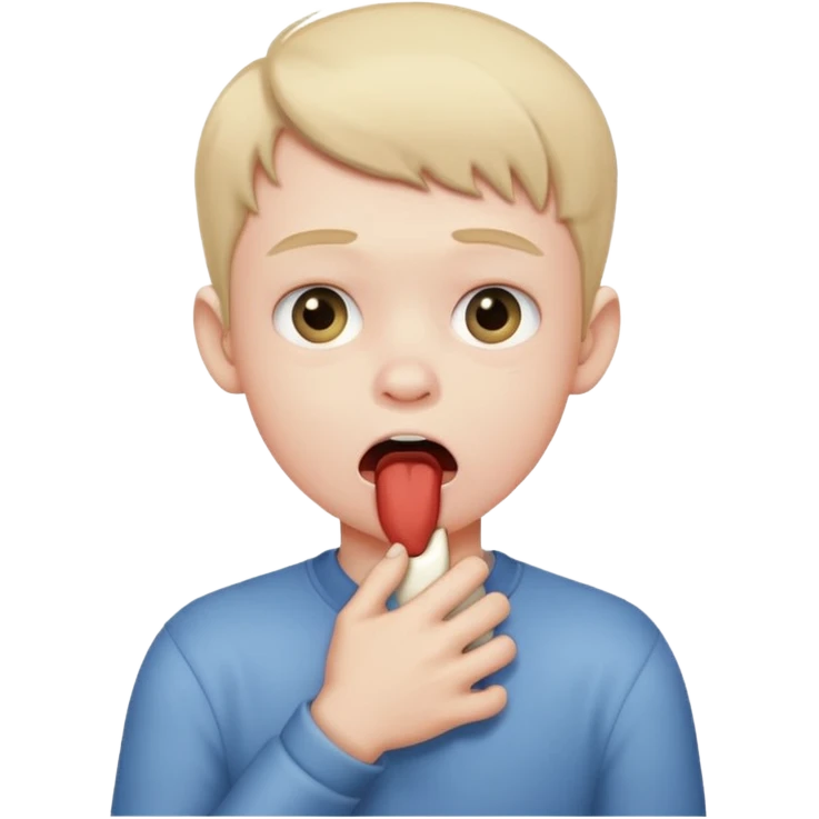 cute boy choking emoji
