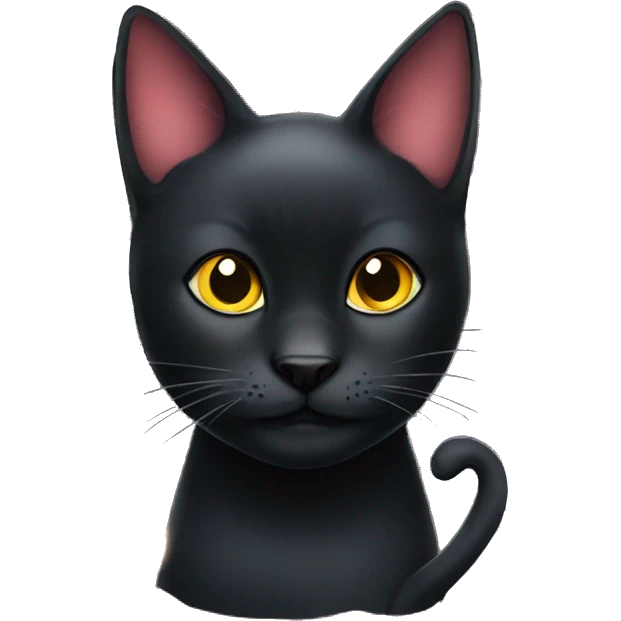 black cat with christmas lights  emoji