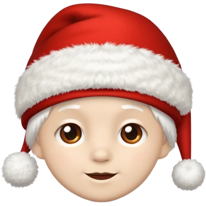 The red Christmas hat emoji