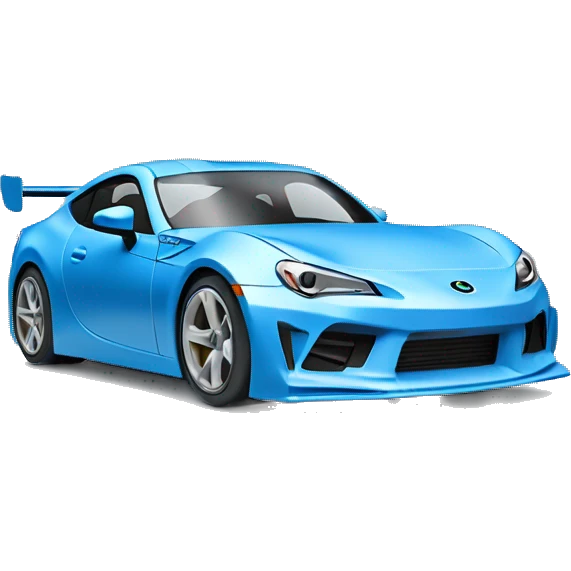 Detailed wide-body pearl-blue Cardstock Papercraft fr-s racecar emoji