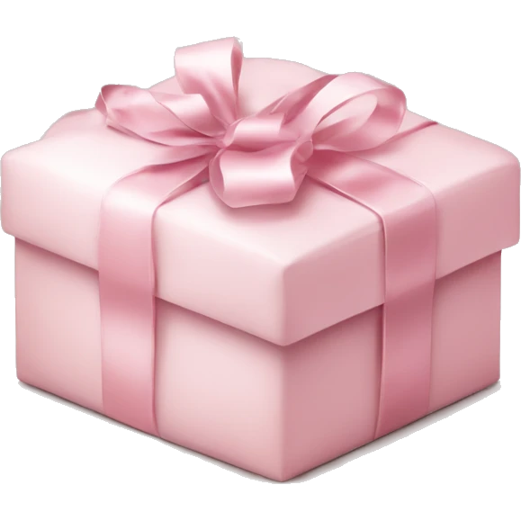 Light pink Christmas gifts under a white Christmas tree  emoji